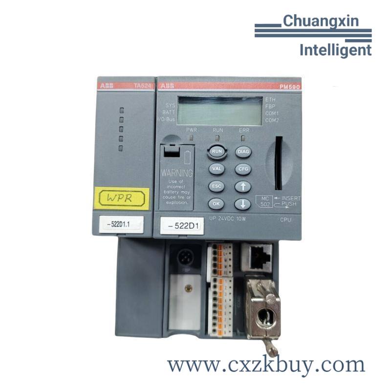 abb_pm590-eth_plc_automation_cpu.jpg ABB PM590-ETH Programmable Logic Controller, Advanced Automation Solution by ABB