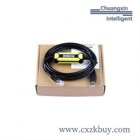 GE IC200CBL500 Programming Cable - RJ-45 to DB-9 Pin Adapter, RS-232 Interface, 3 Meters Length