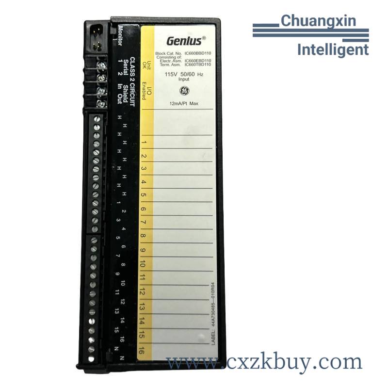 ic660bbd110_ge_discrete_input_block.jpg GE IC660BBD110 IC660EBD110 Control Module, Industry Automation Solutions