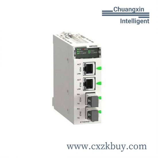 schneider_bmxnrp0200_fiber_converter_module.jpg Schneider X80-D BMXNRP0200 Fiber-Optic & Electrical Converter Module